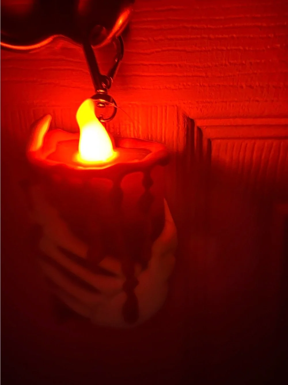 NEW Bath Body Works Halloween PocketBac Holder Skeleton Hand Candle Music Glows